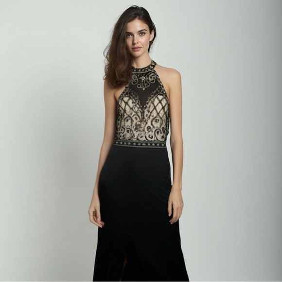 Dancing Queen Elegant beaded Sequins Halter evening formal wedding Dress SZ XXXL - Picture 1 of 10
